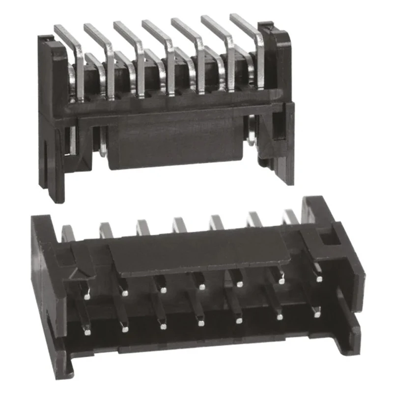 Hirose DF11 Series Right Angle Through Hole PCB Header, 14 Contacts, 2 mm Pitch, 2 Row, Shrouded 