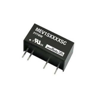Murata Power Solutions 1W SIP Single Output DC/DC Converter, 15V Output, 4.5-5.5V Input, Through Hole, 85°C Max MEV1