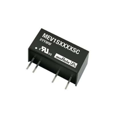 Murata Power Solutions 1W SIP Single Output DC/DC Converter, 15V Output, 4.5-5.5V Input, Through Hole, 85°C Max MEV1
