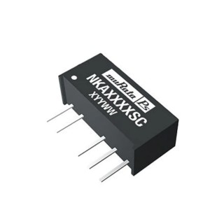 Murata Power Solutions SIP Dual Output Isolated DC/DC Converter 15V DC 33 mA 5.5V Input 4.5V Input 3 W 85 °C NKA0515SC