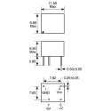 Murata Power Solutions DC/DC Converter, 5V DC Output, 21.6V-26.4V DC Input, 1W, Through Hole DIP8 Package NME2405DC