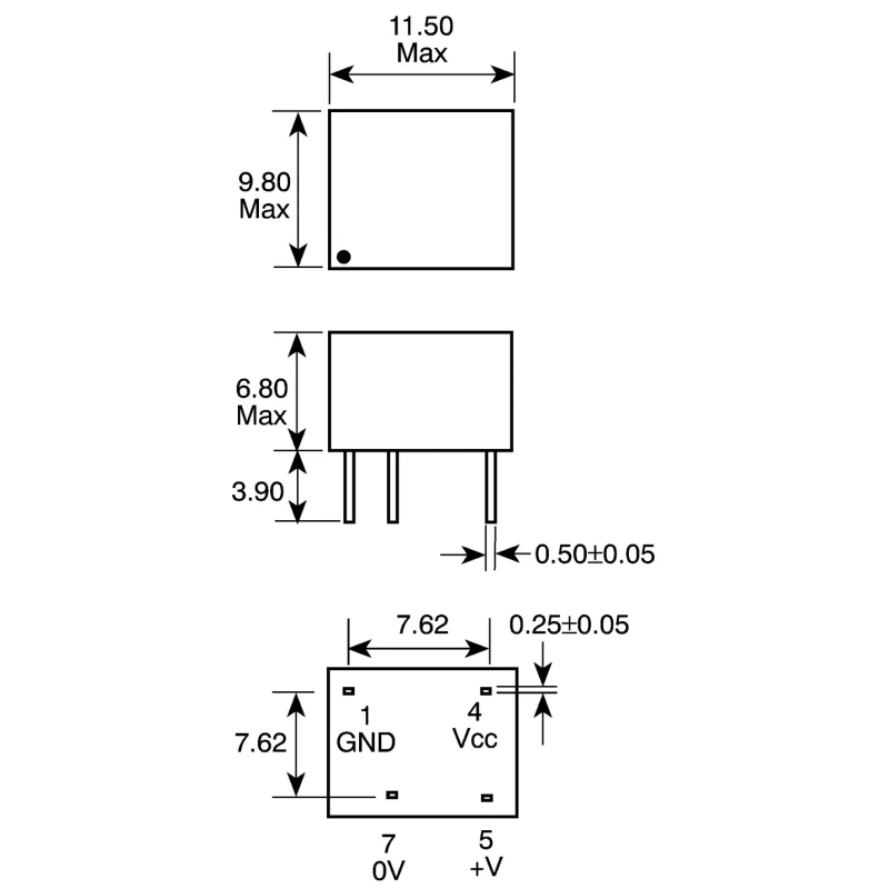 Murata Power Solutions NME 1W DC/DC Converter 5V Output, 21.6-26.4V Input, Through Hole DIP8 Package NME2405DC