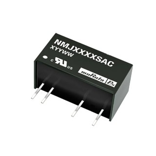 Murata Power Solutions 1W SIP Single/Dual Output Unregulated Isolated DC-DC Converter 15V DC Output 66mA 5.5V DC NMJ0515SAC