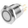 EOZ R Series Illuminated Momentary Panel Push Button Switch SPDT Blue LED IP65 250V AC R19FFSSPAGRB220