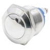 EOZ R Series Push Button Switch Momentary Panel Mount Silver Actuator 19.2 mm Cutout SPST IP65 48 V dc R19DFSSTAG