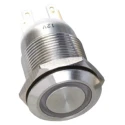 EOZ R Series Illuminated Push Button Switch Panel Mount Momentary SPDT White LED IP65 250V AC R19FFSSPAGRW220