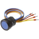 EAO 84 Series Illuminated Push Button Switch Momentary Panel Mount, Blue Actuator, 22.5 mm Cutout, SPST, IP67 K84-603.3813S