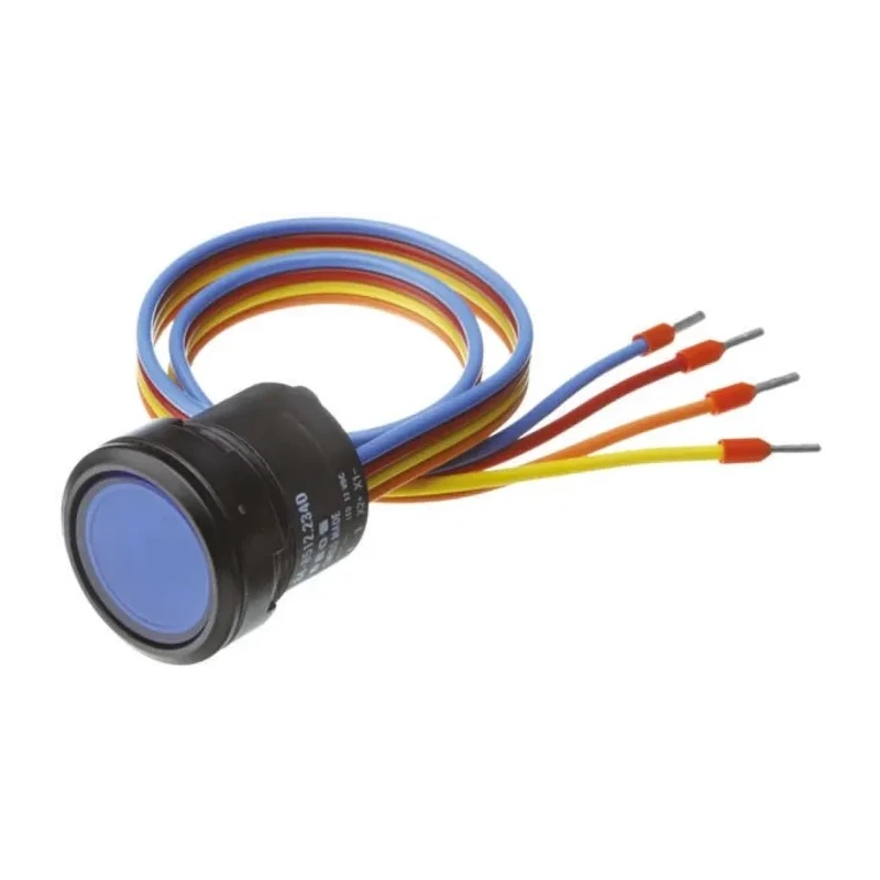 EAO 84 Series Illuminated Push Button Switch Momentary Panel Mount, Blue Actuator, 22.5 mm Cutout, SPST, IP67 K84-603.3813S