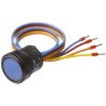EAO 84 Series Illuminated Push Button Switch Momentary Panel Mount, Blue Actuator, 22.5 mm Cutout, SPST, IP67 K84-603.3813S