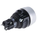 Saia-Burgess 14 Series Illuminated Push Button Switch, Latching, Panel Mount, 22.5 mm Cutout, SPDT 14-271.0252 + 704.600.1