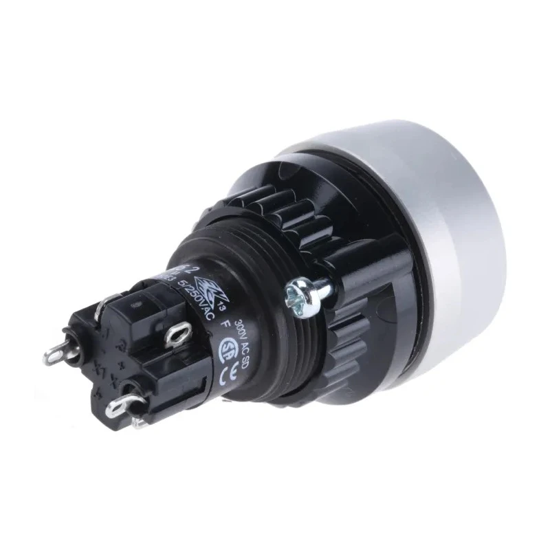 Saia-Burgess 14 Series Illuminated Push Button Switch, Latching, Panel Mount, 22.5 mm Cutout, SPDT 14-271.0252 + 704.600.1