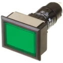 EAO Push Button Head Rectangular Green Momentary Aluminium Flush IP65 25mm 71-611.0 + 61-9681.5 + 61-9931.0