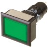 EAO Push Button Head Rectangular Green Momentary Aluminium Flush IP65 25mm 71-611.0 + 61-9681.5 + 61-9931.0