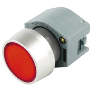 EAO 04 Series Red Momentary Push Button Head 22.5 mm Cutout IP65 704.012.2