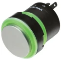 EAO 84 Series Silver Momentary Flush Push Button Head 22.5 mm Cutout, IP67 84-1091.7+84-7205.800A + 84-8511.5620