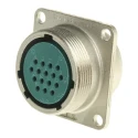 JAE Circular Connector, 16 Contacts, Panel Mount, Miniature, Socket Female, 5A, 250-350V, Aluminium Alloy SRCN2A21-16S
