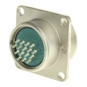 JAE Circular Connector, 16 Contacts, Panel Mount, Miniature, Socket Female, 5A, 250-350V, Aluminium Alloy SRCN2A21-16S