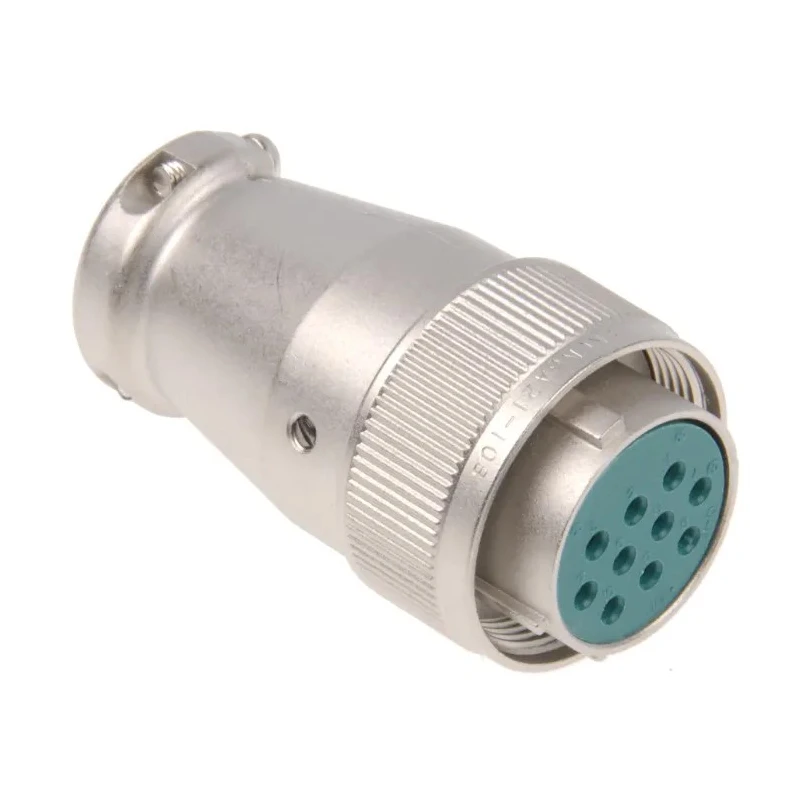 JAE Industrial Circular Connector 10 Contacts Cable Mount Plug Female Miniature Aluminium Alloy SRCN Series SRCN6A21-10S