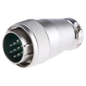 JAE Circular Connector, 10 Contacts, Cable Mount, Miniature Size, Plug Male, Threaded Mating, Aluminium Alloy SRCN6A21-10P