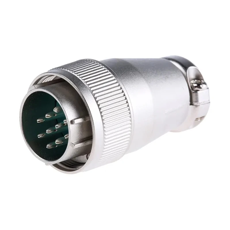 JAE Circular Connector, 10 Contacts, Cable Mount, Miniature Size, Plug Male, Threaded Mating, Aluminium Alloy SRCN6A21-10P