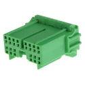 JAE Automotive Connector Female Green Cable 14 Way Crimp Termination IL-AG5-14S-D3C1-A
