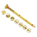 UNIFIX VORTEX Pozidriv Double Countersunk Steel Wood Screw Yellow Waxed Zinc 3.5 mm Thread 20 mm Length ZZV60220CE
