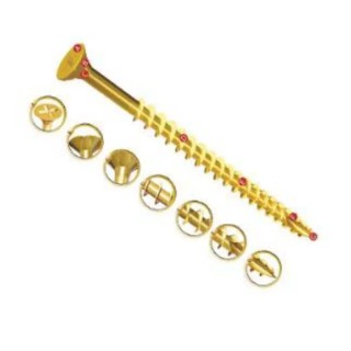 UNIFIX VORTEX Pozidriv Double Countersunk Steel Wood Screw Zinc Yellow Waxed 3.5 mm Thread 16 mm Length ZZV60219CE