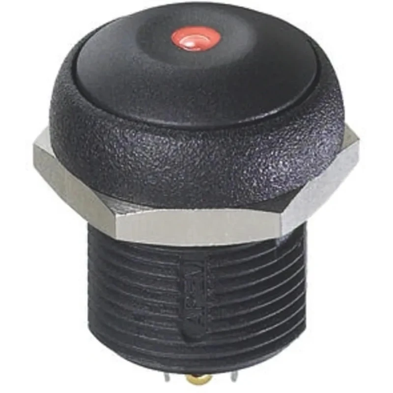 APEM IR Series Illuminated Push Button Switch Momentary Panel Mount SPST Red LED IP67 48V DC 250V AC IRR3S422LOS