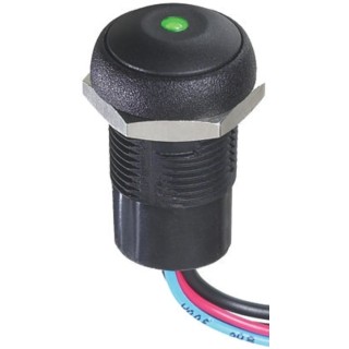 APEM IR Series Illuminated Momentary Push Button Switch Panel Mount 14.8 mm Cutout SPST Green LED IP67 48V dc IRR3F422LOG