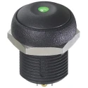 APEM IR Series Illuminated Momentary Push Button Switch, Panel Mount, SPST, Green LED, IP67, 14.8 mm Cutout, 48 IRR3S422LOG