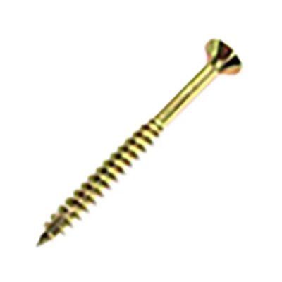 UNIFIX VORTEX Pozidriv Double Countersunk Steel Wood Screw, Zinc Yellow Waxed, 4.5 mm Thread 50 mm Length ZZV60250CE