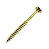 UNIFIX VORTEX Pozidriv Double Countersunk Steel Wood Screw Zinc Yellow Waxed 4.5 mm Thread 60 mm Length ZZV60251CE