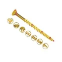 UNIFIX VORTEX Pozidriv Double Countersunk Steel Wood Screw, Yellow Waxed Zinc Finish, 5 mm Thread Diameter 60 mm ZZV60237CE
