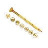 UNIFIX VORTEX Pozidriv Double Countersunk Steel Wood Screw, Yellow Waxed Zinc Finish, 5 mm Thread Diameter 60 mm ZZV60237CE