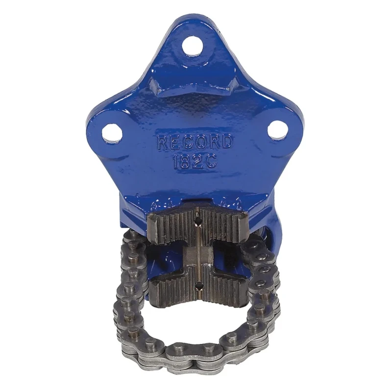 Irwin Chain Pipe Vice with 100 mm Jaw Opening, Bolt Mount, Durable S.G. Ductile Iron Body T182C