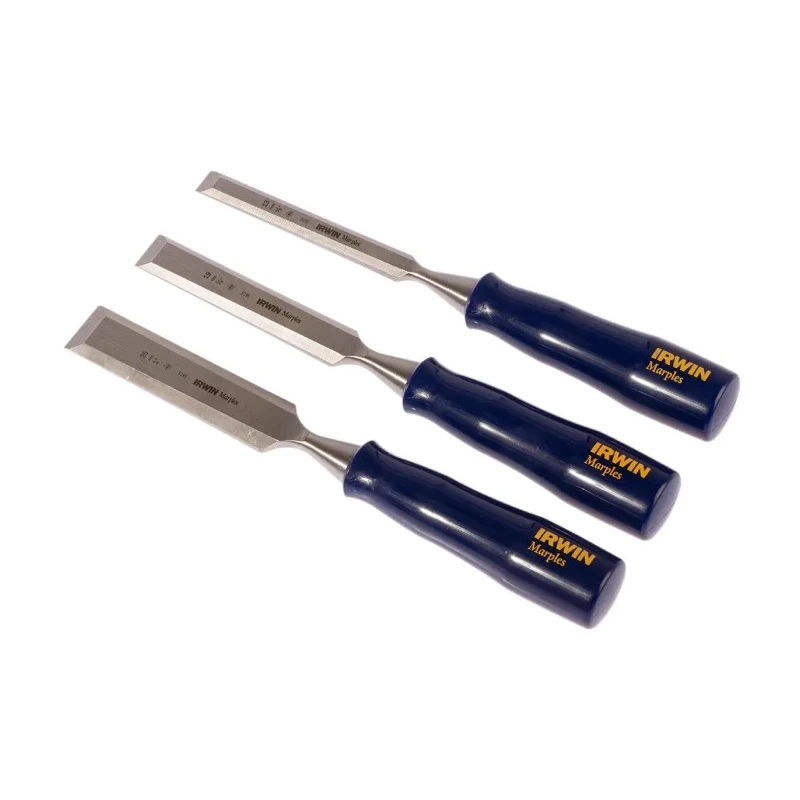 Irwin 3 Piece Steel Bevel Edge Chisel Set, 25 mm Blade Width TM444S3
