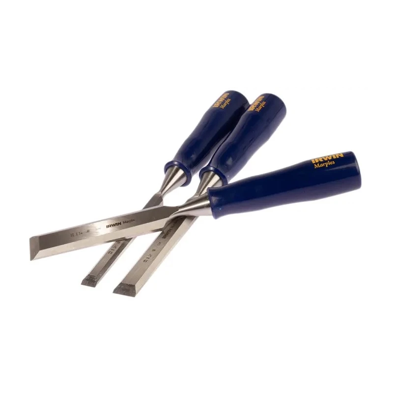 Irwin 3 Piece Steel Bevel Edge Chisel Set, 25 mm Blade Width TM444S3