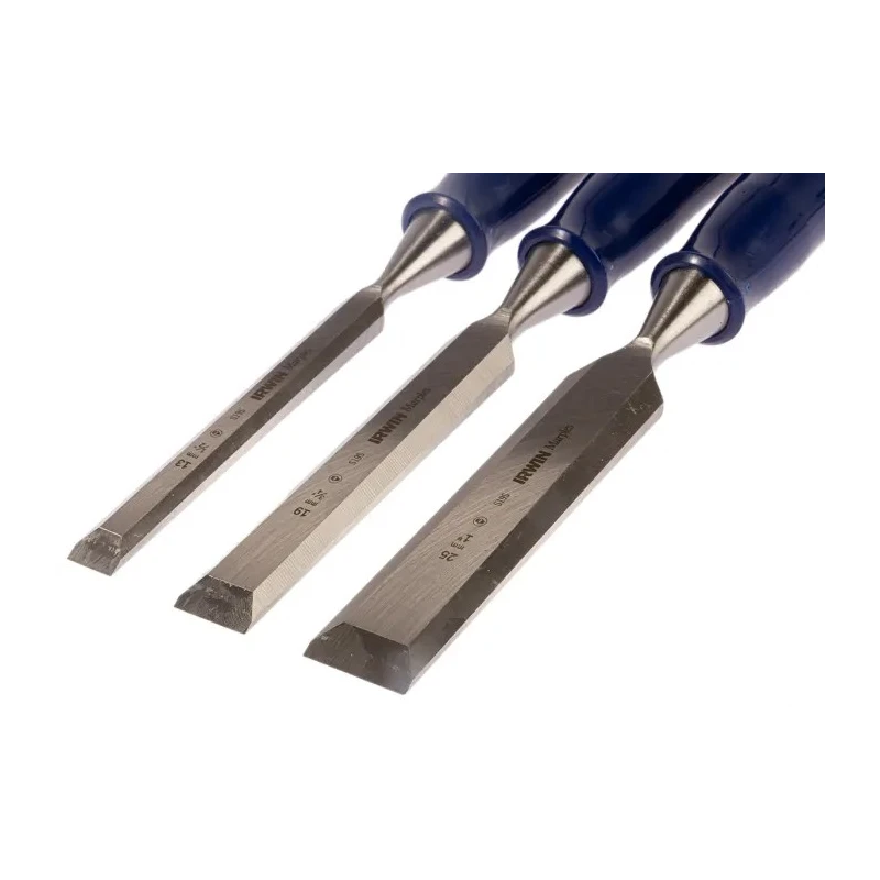 Irwin 3 Piece Steel Bevel Edge Chisel Set, 25 mm Blade Width TM444S3