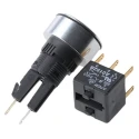 APEM Illuminated Push Button Switch, Latching, Panel Mount, 22 mm Cutout, DPDT, Red LED, IP65 A1PCA1X220J103