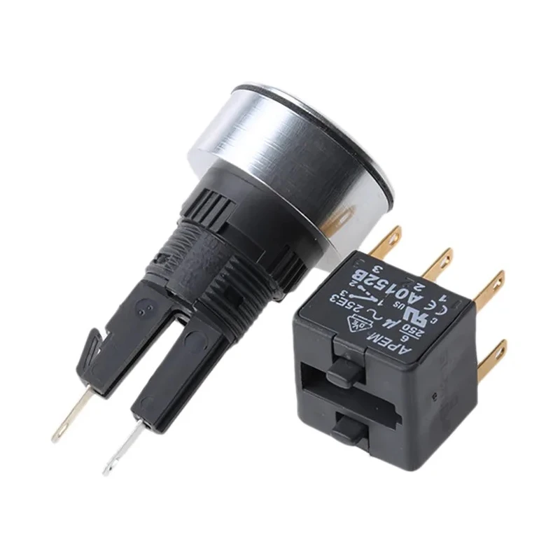APEM Illuminated Push Button Switch, Latching, Panel Mount, 22 mm Cutout, DPDT, Red LED, IP65 A1PCA1X220J103