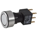 APEM Illuminated Push Button Switch, Latching, Panel Mount, 16 mm Cutout, DPDT, Green LED, IP65 A1PCA1X220J203