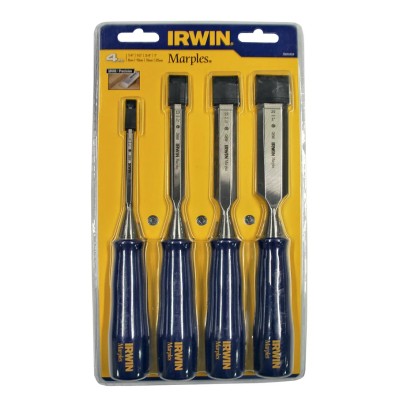 Irwin 4 Piece Steel Bevel Edge Chisel Set TM444S4