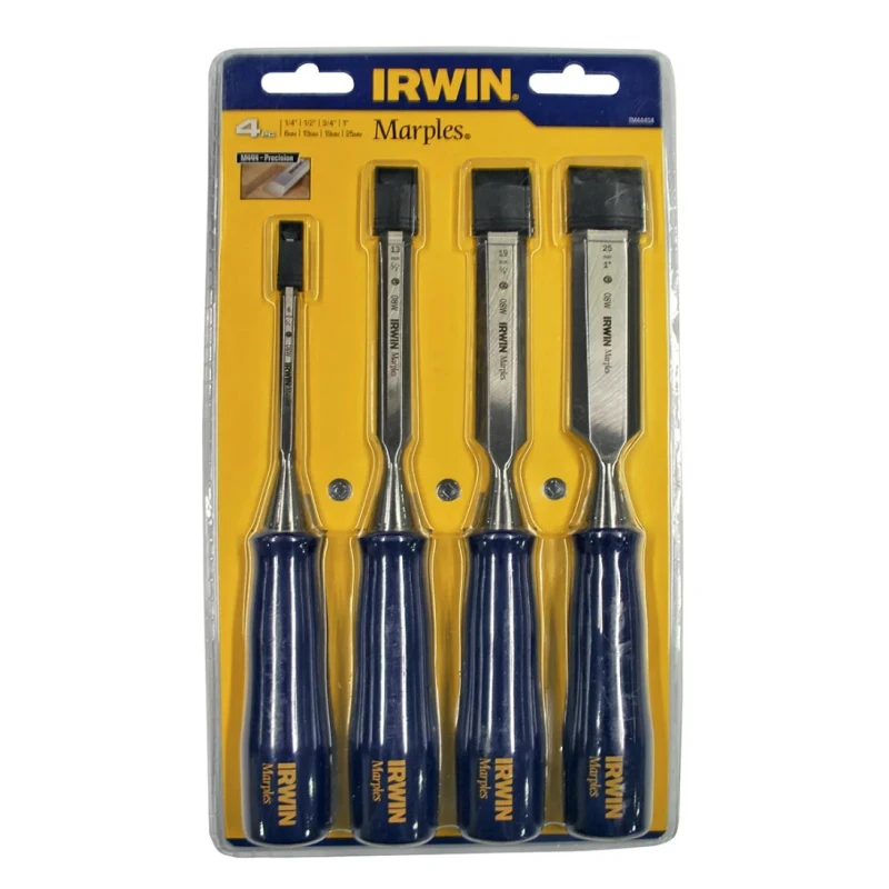 Irwin 4 Piece Steel Bevel Edge Chisel Set TM444S4