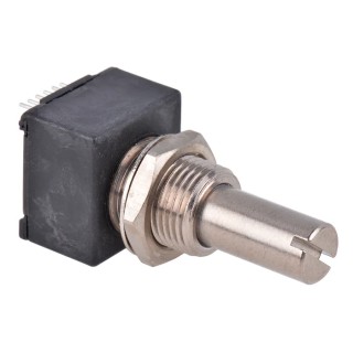 Bourns Optical Incremental Encoder 5V DC, 8 PPR, Quadrature Signal, Slotted Shaft 6.35 mm, Panel Mount EM14