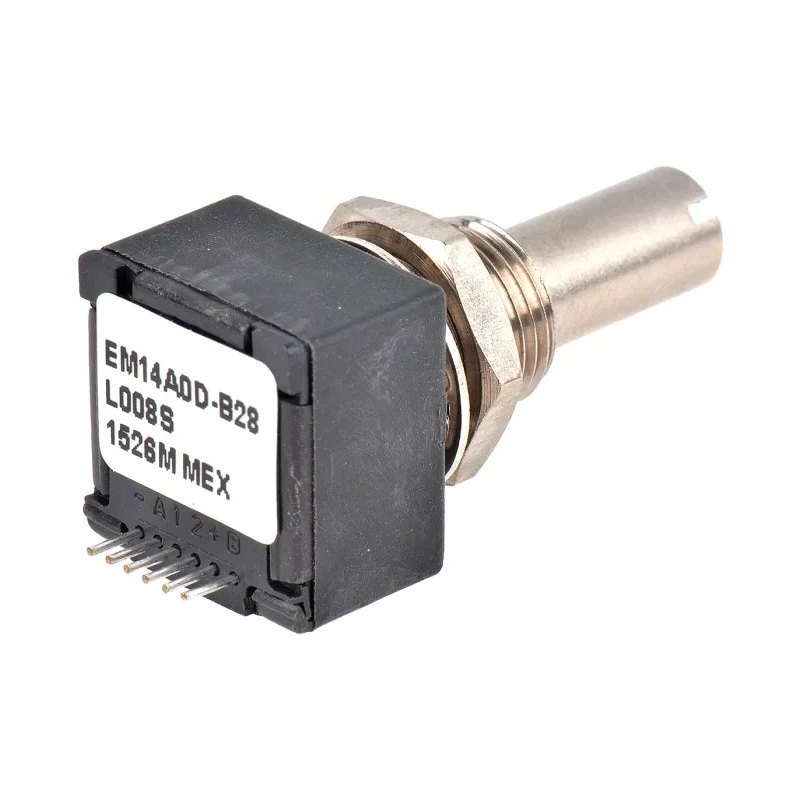 Bourns Optical Incremental Encoder 5V DC, 8 PPR, Quadrature Signal, Slotted Shaft 6.35 mm, Panel Mount EM14