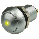 APEM IP Series Illuminated Latching Push Button Switch, Panel Mount, 12.9 mm Cutout, SPST Configuration IPR1SAD0LOY105