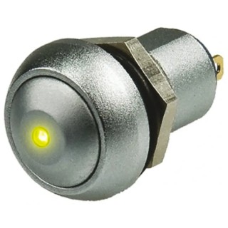 APEM IP Series Illuminated Latching Push Button Switch, Panel Mount, 12.9 mm Cutout, SPST Configuration IPR1SAD0LOY105