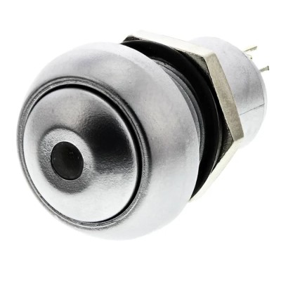 APEM IP Series Illuminated Push Button Switch, Latching, Panel Mount, 12.9 mm Cutout, SPST, Red LED, IP67, 24 IPR1SAD0LOS105