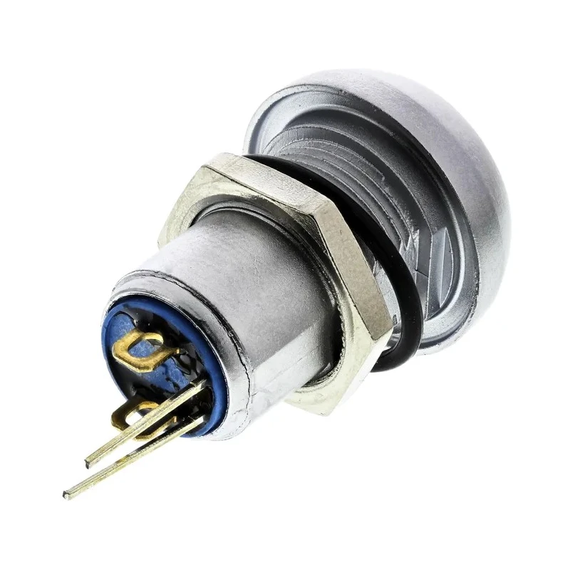 APEM IP Series Illuminated Push Button Switch, Latching, Panel Mount, 12.9 mm Cutout, SPST, Red LED, IP67, 24 IPR1SAD0LOS105