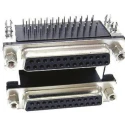 Amphenol Communications Solutions 25 Way Right Angle 2.77 mm Pitch Through Hole D-Sub Connector 4 to 40 UNC L17H2660131